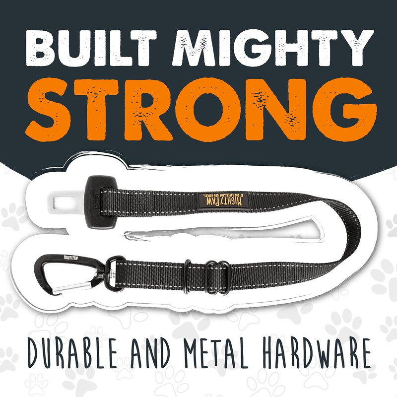 Mighty Paw Dog Car Seat Belt – Universal Pet Safety Belt (Black)