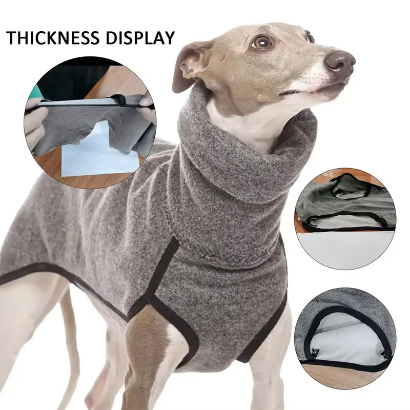 Durable Warm Fleece Dog Jacket – High Neck Winter Pet Coat for Small, Medium & Large Dogs – Soft & Comfortable Cold Weather Clothing