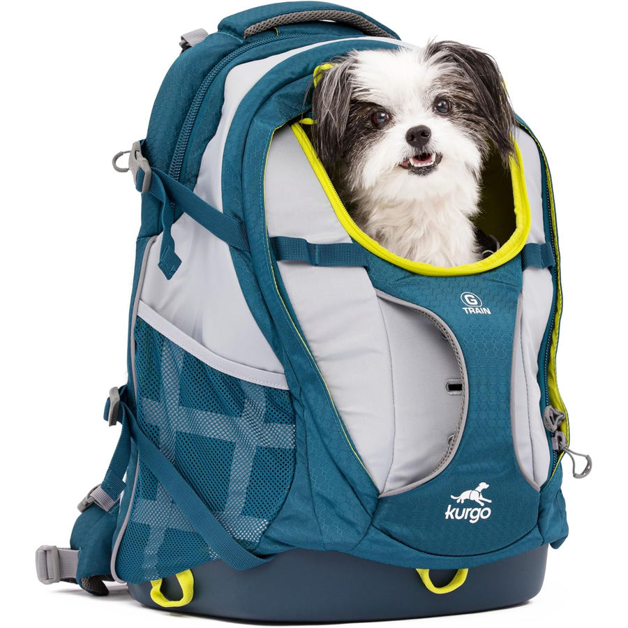 G-Train Backpack Carrier for Small Dogs & Cats – Waterproof Bottom, Hiking & Travel Ready – Ink Blue
