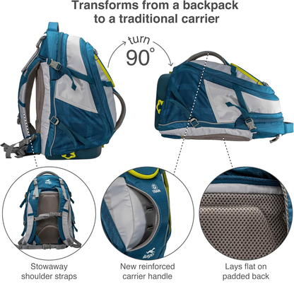G-Train Backpack Carrier for Small Dogs & Cats – Waterproof Bottom, Hiking & Travel Ready – Ink Blue