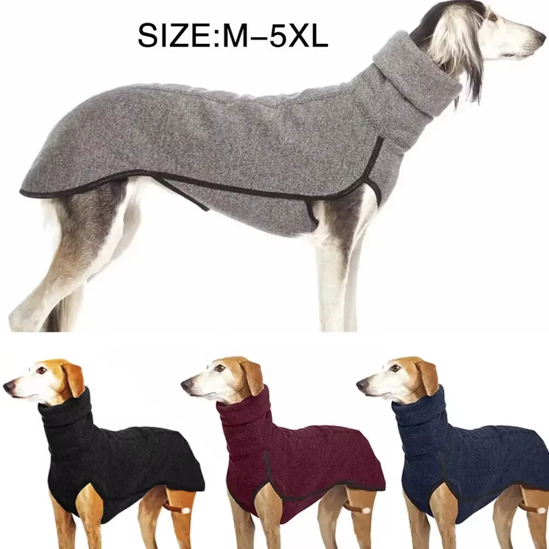Durable Warm Fleece Dog Jacket – High Neck Winter Pet Coat for Small, Medium & Large Dogs – Soft & Comfortable Cold Weather Clothing