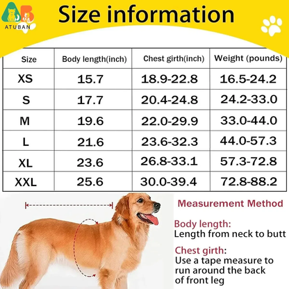 Waterproof Dog Jacket – Reflective Raincoat with Warm Fleece Lining