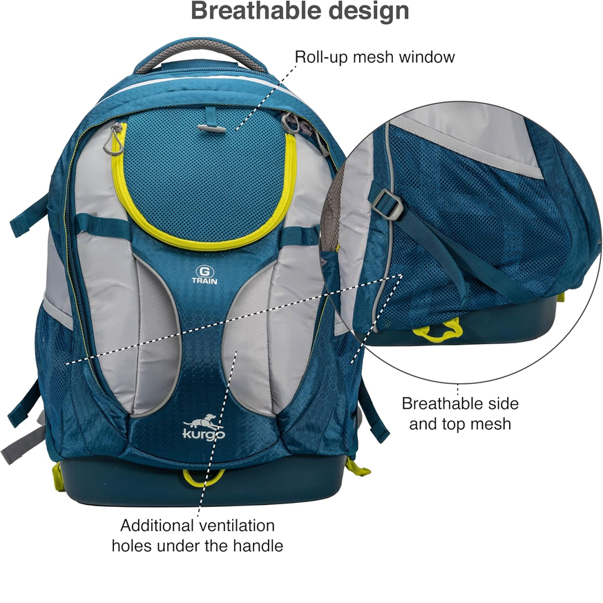 G-Train Backpack Carrier for Small Dogs & Cats – Waterproof Bottom, Hiking & Travel Ready – Ink Blue