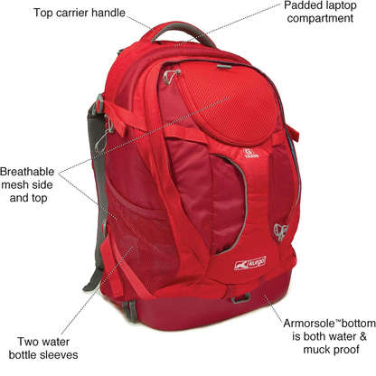 G-Train Pack – Chili Red Carrier Backpack for Small Dogs & Cats | Waterproof Bottom | Ideal for Hiking, Travel, & Everyday Adventures
