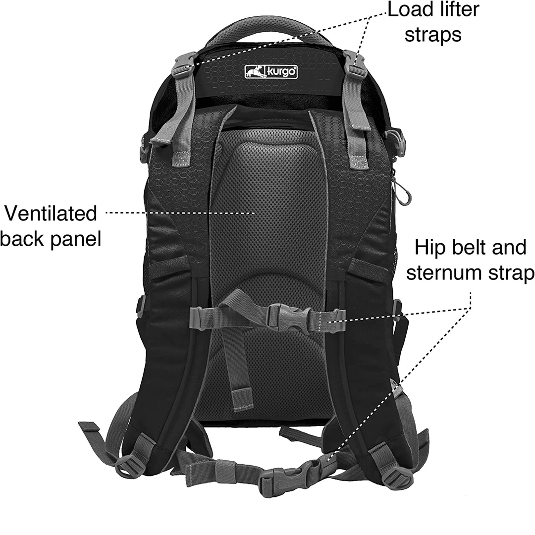 G-Train Pet Backpack – Black Rugged Travel Carrier for Small Dogs & Cats (Up to 11.3 kg) – Waterproof Base, Adventure-Ready