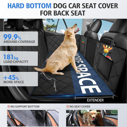 Heavy-Duty Dog Car Seat Extender – Waterproof Hammock with Hard Bottom (Holds up to 400lbs) for Cars, SUVs & Trucks