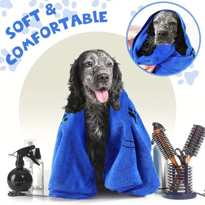 Quick-Drying Microfibre Dog Towel – Super Absorbent Pet Bath Towel for Dogs & Cats, Soft & Fast-Drying